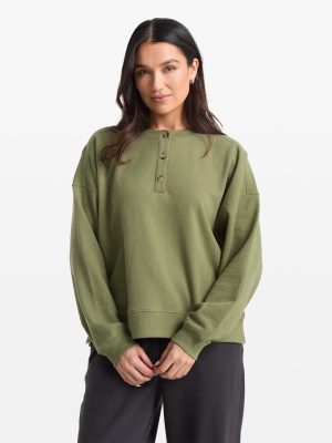 Women's Lived In Fleece Henley