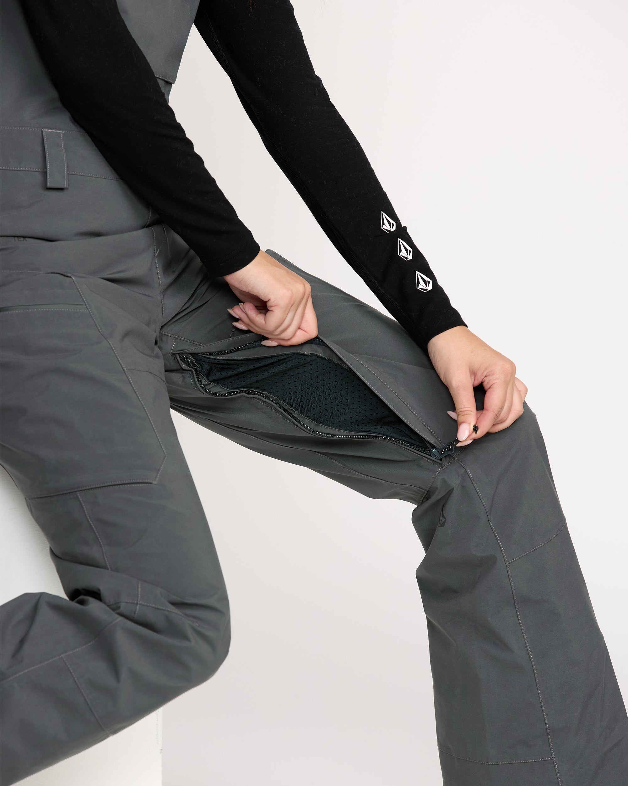 Women's Ash Stretch Gore Bib Overall - Image 6